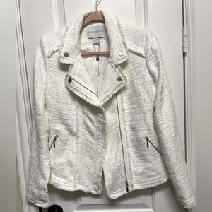 NWT Carolina Belle white w/ fringe moto jacket